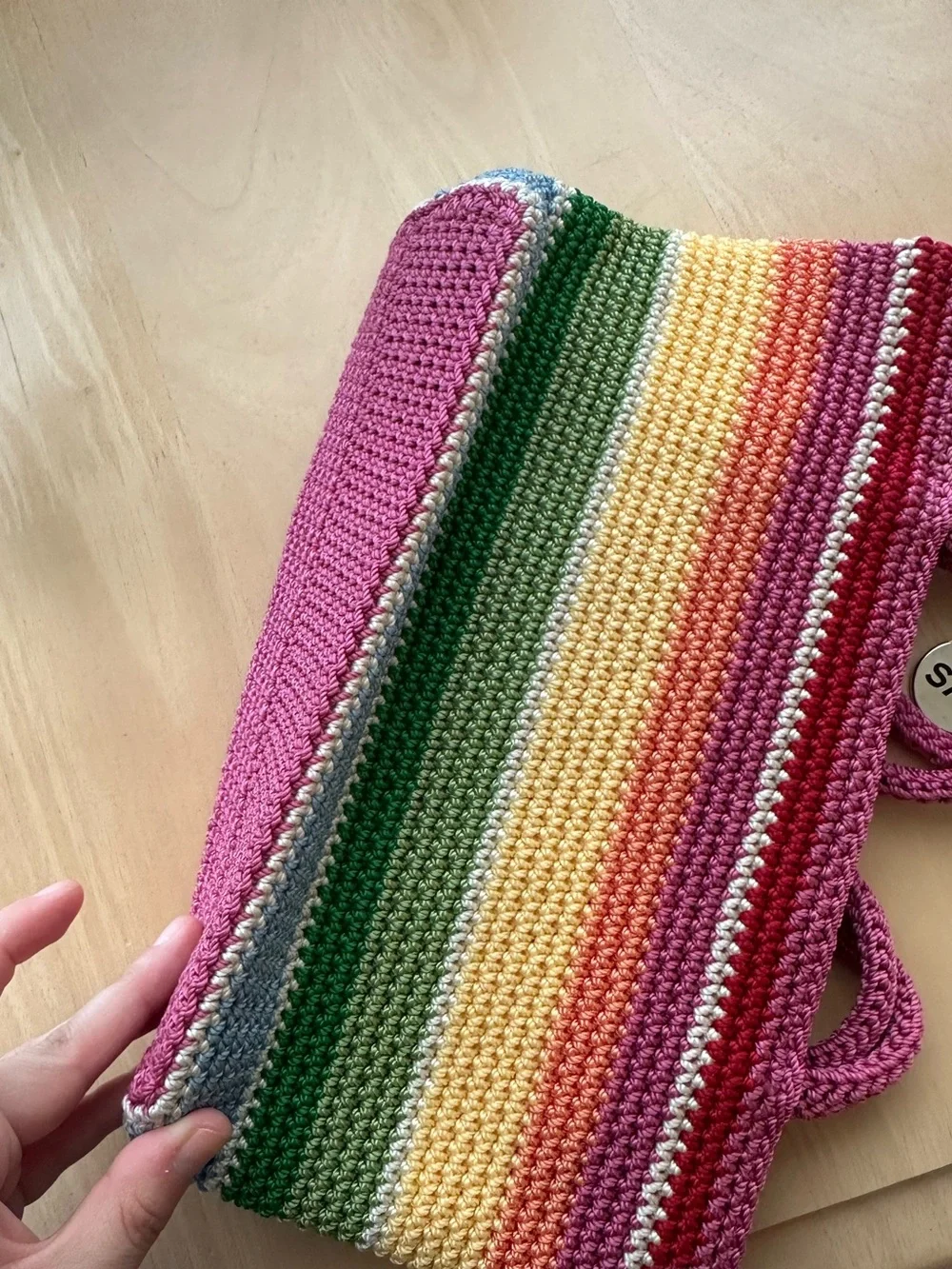 The Sak Rainbow Crochet Shoulder Bag